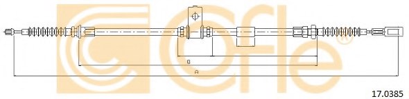 COFLE 17.0385 Cable, parking brake
